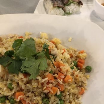 Viet Heritage Cuisine - Fried rice and pork spring rolls. - Vietnamese Near Me - Countryside, Illinois