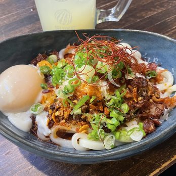 Tamari Bar - Curry Udon with added egg - Izakaya Near Me - Seattle, Washington Tamari Bar - Curry Udon with added egg - Izakaya Near Me - Seattle, Washington