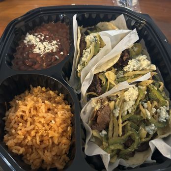 Cocina Madrigal - Steak tenderloin tacos Comes with beans and rice. - Tacos Near Me - Phoenix, Arizona