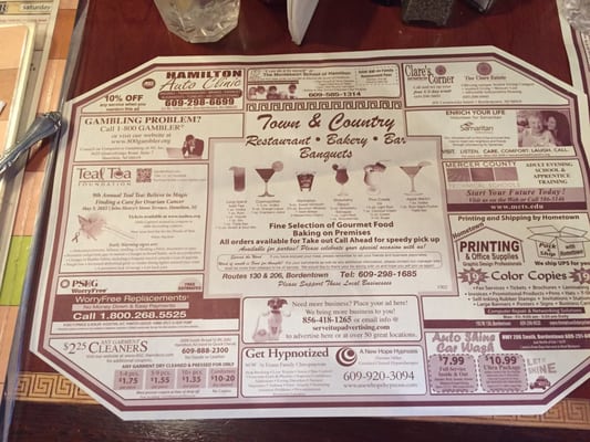 Menu photo 2 Town & Country Bordentown, NJ Menu photo 2 Town & Country Bordentown, NJ