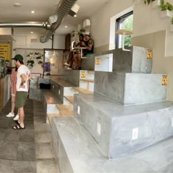 Bakery by Textbook - Love the riser seating inside the shoppe.