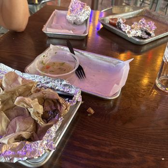 Luchador Brewing - All the food we crushed! Surf and turf burrito and ceviche are my personal favorites! - Breweries Near Me - Cathedral City, California