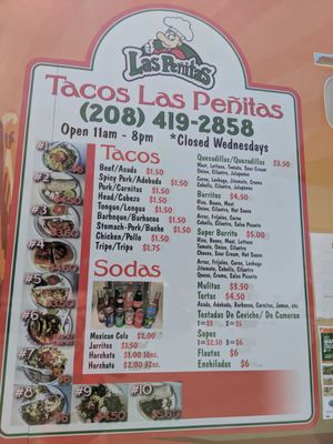 Menu photo 2 Tacos Las Peñitas Idaho Falls, ID