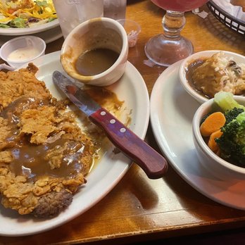 Texas Roadhouse - Wow!! This is a lot of good food Fried Sirloin steak! - Steakhouses Near Me - Tempe, Arizona