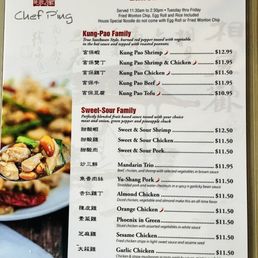 Chef Ping - Lunch menu - menu - Chinese Near Me - Rolling Meadows, Illinois