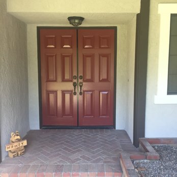 Elite Painting - Had a hard time finding the right red color we wanted Dennis help us find one that matched the brick and the colors of the house. - Painters Near Me