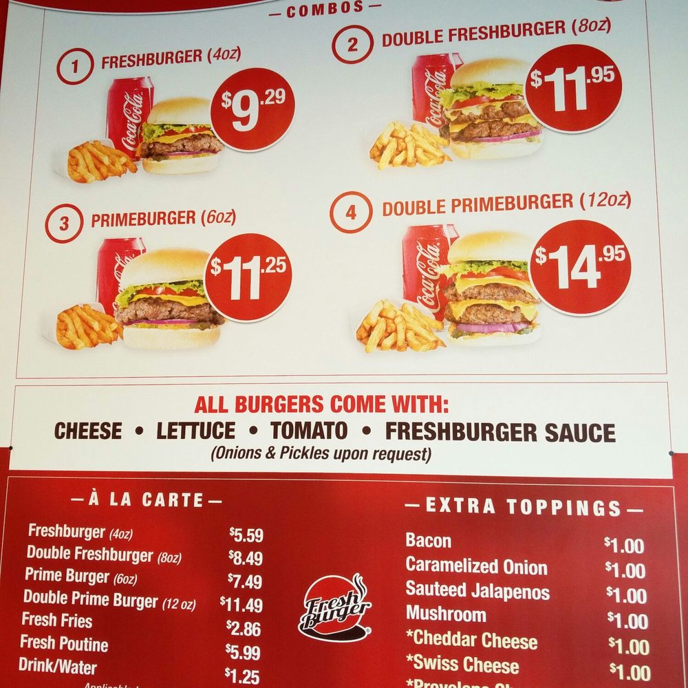 Fresh Burger - Menu - Burgers Near Me - Richmond Hill, Ontario Fresh Burger - Menu - Burgers Near Me - Richmond Hill, Ontario