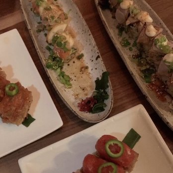 Rice - Crispy Rice Spicy Salmon Crispy Rice Spicy Tofu CITRUS SALMON ROLL Dragon Roll - Japanese Near Me - Manhattan Beach, California