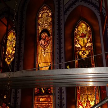 St Philip's Episcopal Church - Nighttime Photo of the renovated main stain glass windows January 2018. - Churches Near Me - Circleville, Ohio St Philip's Episcopal Church - Nighttime Photo of the renovated main stain glass windows January 2018. - Churches Near Me - Circleville, Ohio
