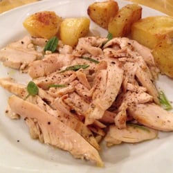 Osteria Quercegrossa - Hähnchenbrust mit Bratkartoffeln