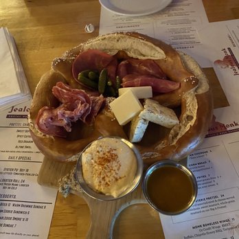 Jealous Monk - Pretzel charcuterie - Beer Gardens Near Me - Mystic, Connecticut Jealous Monk - Pretzel charcuterie - Beer Gardens Near Me - Mystic, Connecticut