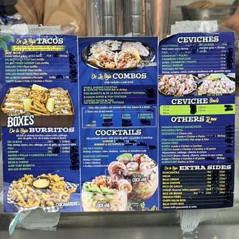 Miches De La Baja - Menu - Seafood Near Me - Lake Elsinore, California