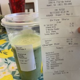 3/4 of a drink when you requested no ice in a venti.  Very disrespectful service at this location.