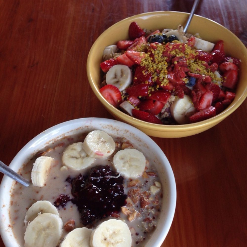 Backyard Bowls - PB&J Quinoa bowl in front and the Backyard Bowl in the back. - Juice Bars & Smoothies Near Me - Santa Barbara, California