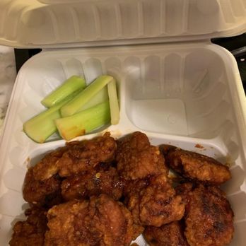 Pizza Shack 1 - Boneless wings with sweet n sour sauce. - Pizza Near Me - Spencerport, New York Pizza Shack 1 - Boneless wings with sweet n sour sauce. - Pizza Near Me - Spencerport, New York