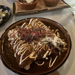 Mole enchiladas Mole enchiladas