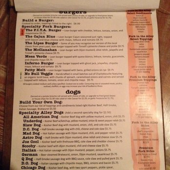 Fork in The Alley - Menu - New American Near Me - Roanoke, Virginia