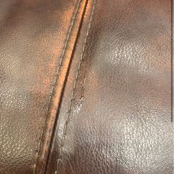Second Home Furniture Resale - Removed shoe polish look on armrest after wiping with wet cloth.