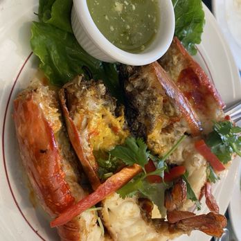 Jitlada - Grilled giant prawn with seafood sauce - Thai Near Me - Los Angeles, California Jitlada - Grilled giant prawn with seafood sauce - Thai Near Me - Los Angeles, California