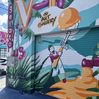 V Gelato & Cafe - V gelato mural - Ice Cream & Frozen Yogurt Near Me - Miami, Florida