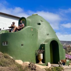 Baja Off The Grid - The AvacaDome, A true coastal eco experience constructed of super adobe and 100% solar and sustainable.