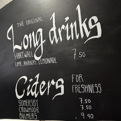 Cellar Cafe Ger - Drinks menu (only one side) more drinks I didn't get a picture of