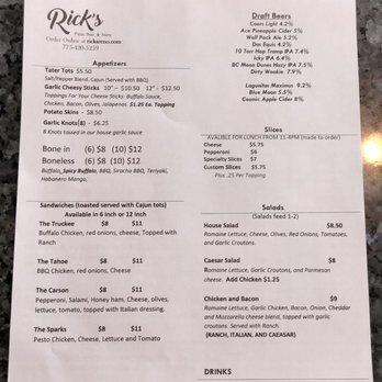 Rick's Pizza, Beer, & More - 5/22 - Pizza Near Me - Reno, Nevada Rick's Pizza, Beer, & More - 5/22 - Pizza Near Me - Reno, Nevada