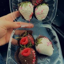 Stella’s Bakeryy - Chocolate covered cannoli filled strawberries!! Are you ready for Valentine's Day!