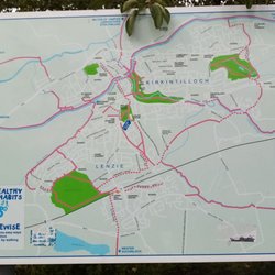 Kirky Puffer - Map outside the leisure centre in Kirkintilloch.