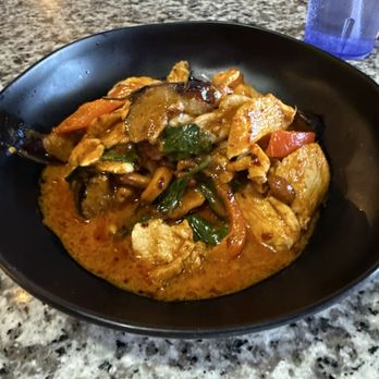 Tuk Tuk Thai - Chicken Pad Ped w/ added Eggplant - Thai Near Me - Fort Worth, Texas Tuk Tuk Thai - Chicken Pad Ped w/ added Eggplant - Thai Near Me - Fort Worth, Texas
