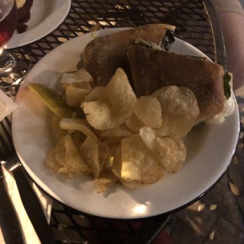 Hardware Store Brewing - Tomato and Mozzarella Press with kettle chips - New American Near Me - Titusville, Florida