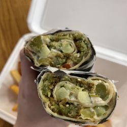 The Charcoal Restaurant - Falafel Sandwich with fries