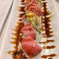 Kawaii Sushi - New Orleans Roll. Unfortunately really bland despite how much sauce and stuff was in the roll.