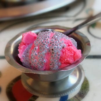Rajdhani - Falooda ice cream (rose flavored ice cream topped with basil seeds) - Indian Near Me - Artesia, California