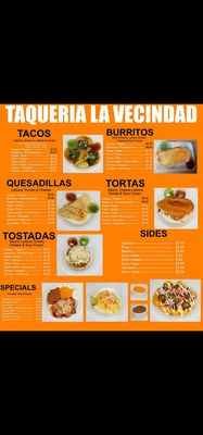 Menu photo 2 Taqueria La Vecindad Milwaukee, WI