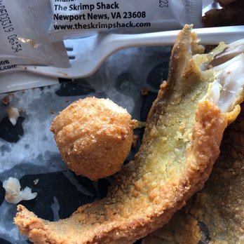 Skrimp Shack - Whiting and a hush pup - Seafood Near Me - Dumfries, Virginia Skrimp Shack - Whiting and a hush pup - Seafood Near Me - Dumfries, Virginia