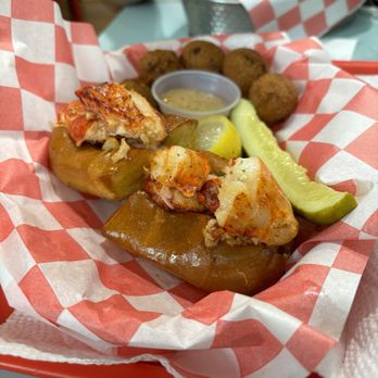 Georgetown Seafood - Lobster Roll + Hush Puppies - Seafood Near Me - Washington, DC, District of Columbia Georgetown Seafood - Lobster Roll + Hush Puppies - Seafood Near Me - Washington, DC, District of Columbia