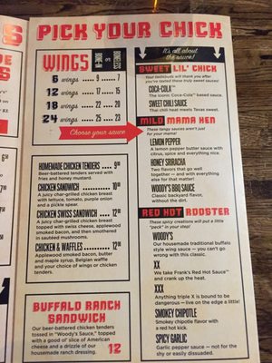 Menu photo 7 Little Woodrow's Midland Midland, TX