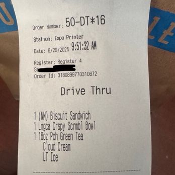 Burgerville - Receipt - Burgers Near Me - Salem, Oregon