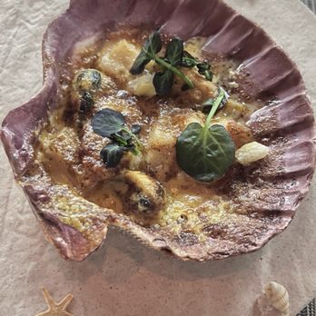 Partage - Appetizer course: Hokkaido scallop w/ shrimp & mussels - French Near Me - Las Vegas, Nevada