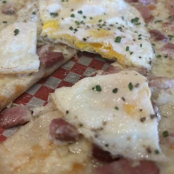 Kitchen Door - Breakfast pizza with fried egg - Cocktail Bars Near Me - Napa, California