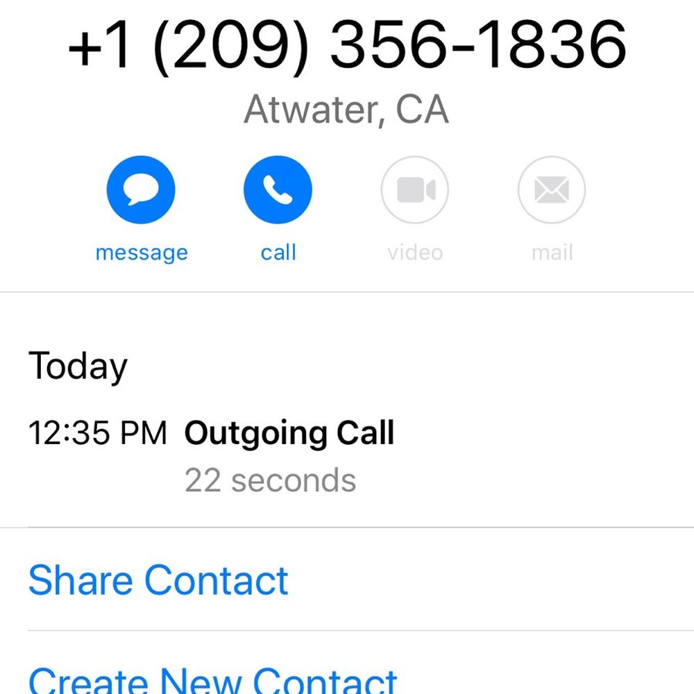 Proof that I did call them. Proof that I did call them.