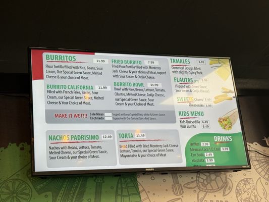 Menu photo 4 Tacos Padrisimo Winter Garden, FL
