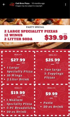 Menu photo 6 Cali Bros Pizza Fresno, CA