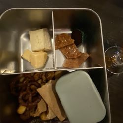 Boulevard Brewing - Bento box of snacks with happy hour tasting