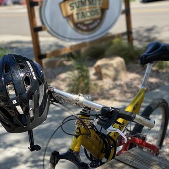 Summit Tacos - a bicycle with a helmet on it - Mexican Near Me - Longmont, Colorado