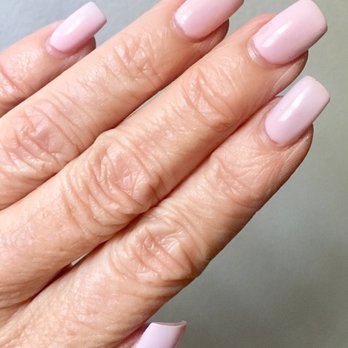 Lux Nails - Beautiful acrylic overlay with two coats of gel polish... 3 weeks after my first appt w/Shayla - Waxing Near Me - Lawrence, Kansas