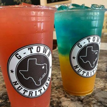 Scoop N‘ Boba -  two drinks on a counter - Juice Bars & Smoothies Near Me - Garland, Texas