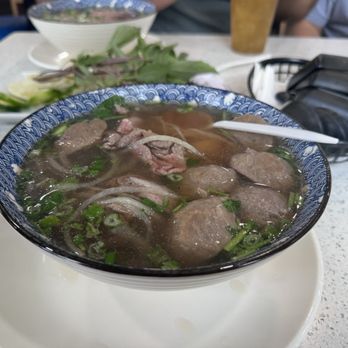 Hot Stone Pho - Ribeye and beef ball pho. - Vietnamese Near Me - Rosemead, California
