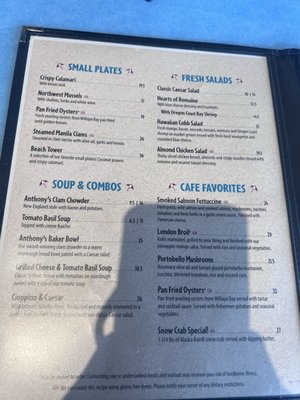Menu photo 7 Anthony's - Homeport Edmonds, WA